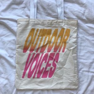 outdoor voices reusable tote bag
